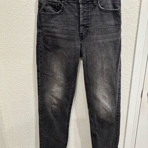 GAP Women's Black Washed Slim Straight Jeans